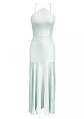 Dress the Population Justine Satin Halter Mermaid Gown