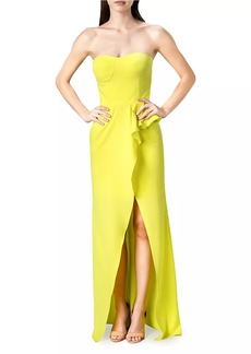 Dress the Population Kai Stretch Crepe Strapless Gown