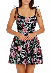 Dress the Population Kaitrin Sequin Floral Sweetheart Minidress