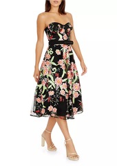 Dress the Population Mabel Floral Mididress