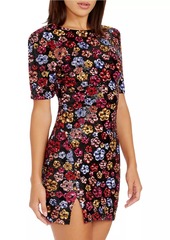 Dress the Population Maddox Floral Sequin-Embellished Body-Con Minidress