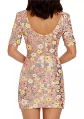 Dress the Population Maddox Floral Sequined Minidress