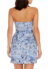 Dress the Population Marilyn Embroidered Strapless Minidress