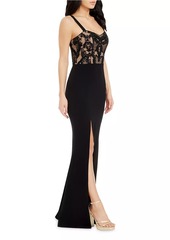 Dress the Population Monique Lace Bustier Gown