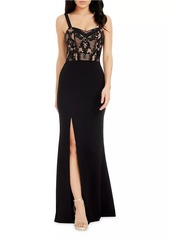 Dress the Population Monique Lace Bustier Gown