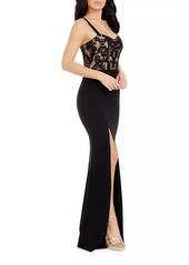 Dress the Population Monique Lace Bustier Gown