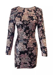 Dress the Population Nathalia Floral Sequin Minidress