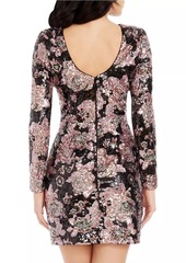 Dress the Population Nathalia Floral Sequin Minidress