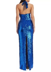 Dress the Population Priscilla Sequin Halter Gown