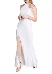 Dress the Population Samara Sequin Halter Gown