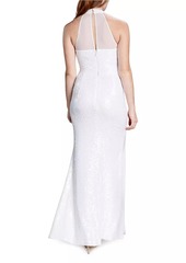 Dress the Population Samara Sequin Halter Gown