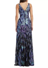 Dress the Population Samira Fit-&-Flare Sequin Gown