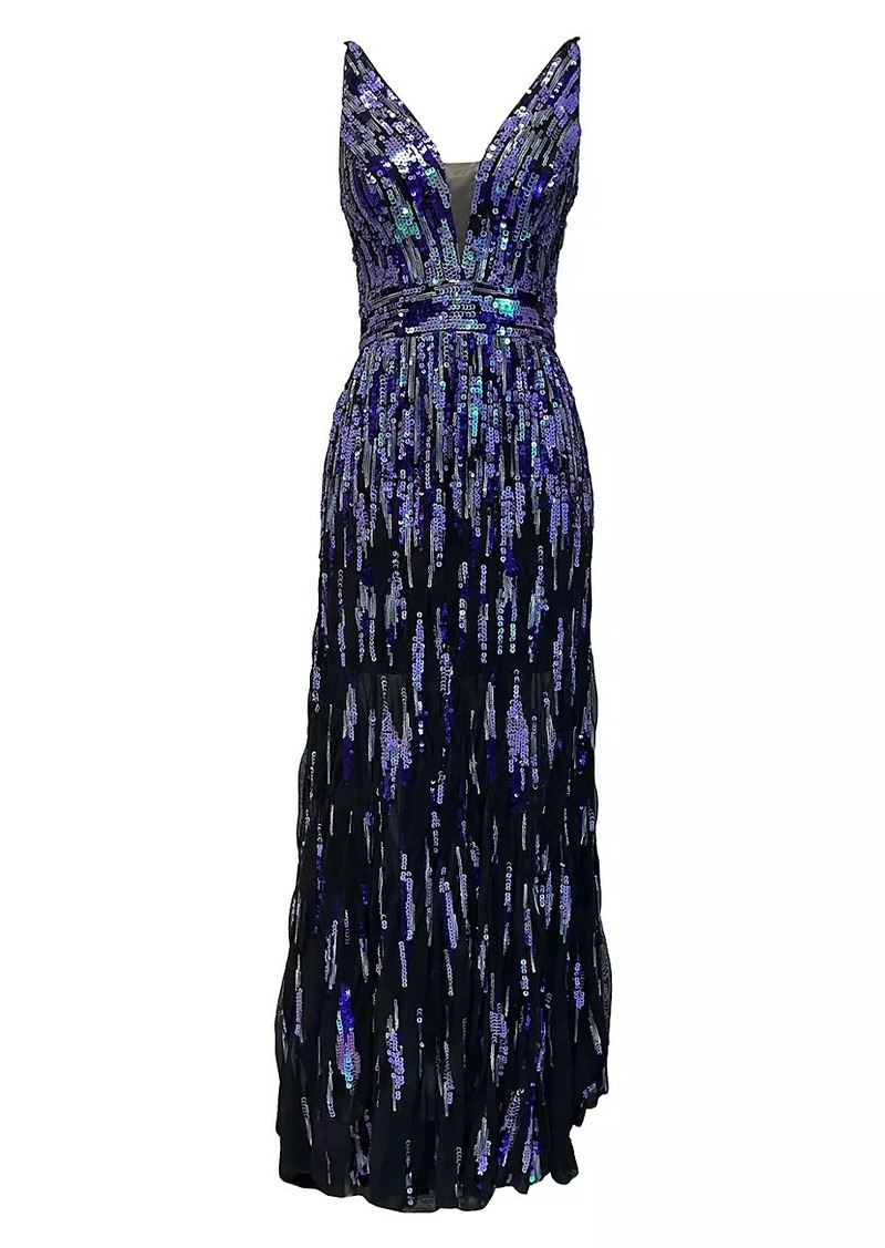 Dress the Population Samira Fit-&-Flare Sequin Gown