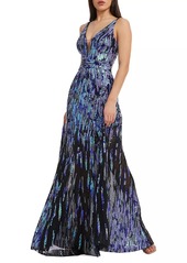 Dress the Population Samira Fit-&-Flare Sequin Gown