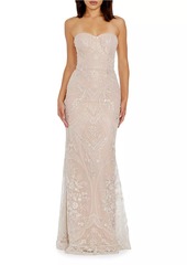 Dress the Population Sheridan Strapless Beaded Mermaid Gown