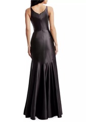 Dress the Population Shirley Seamed Satin Gown