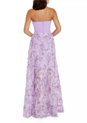 Dress the Population Summer Audrina Floral Appliquè Gown