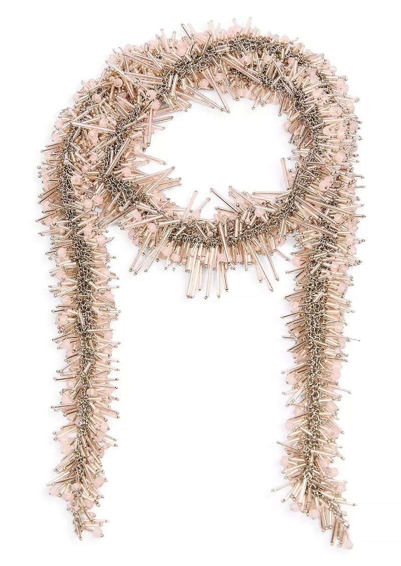 Dries Van Noten Beaded Fringe Scarf