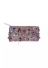 Dries Van Noten Beaded Rhinestone-Trim Clutch