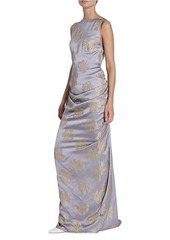 Dries Van Noten Danama Metallic & Satin Gown