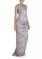 Dries Van Noten Danama Metallic & Satin Gown