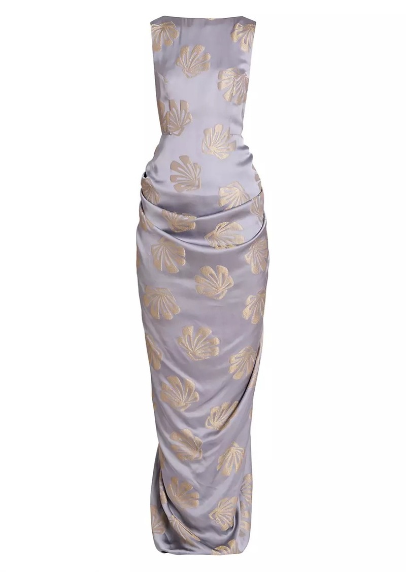 Dries Van Noten Danama Metallic & Satin Gown