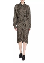 Dries Van Noten Delicks Gathered Polka Dot Dress