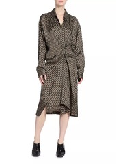 Dries Van Noten Delicks Gathered Polka Dot Dress