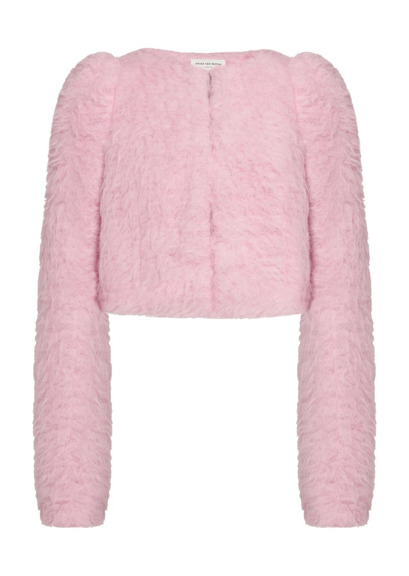 Dries Van Noten - Bea Textured Wool-Blend Jacket - Pink - FR 38 - Moda Operandi