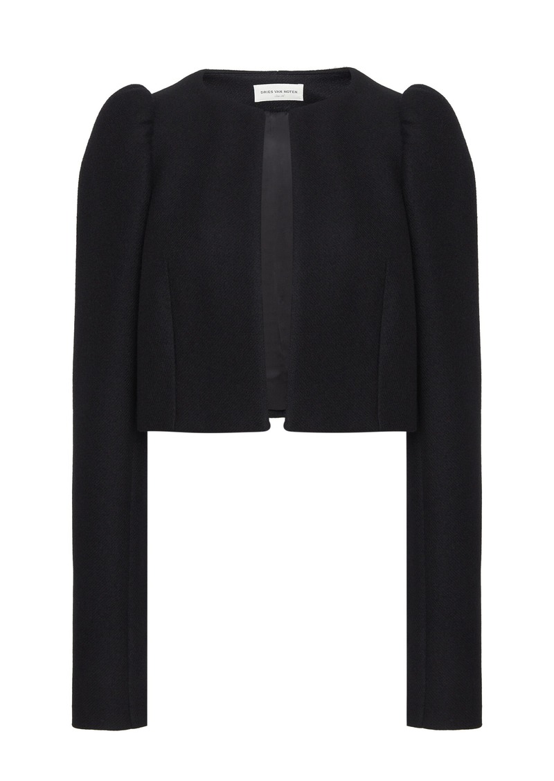 Dries Van Noten - Bea Wool-Blend Bolero - Black - FR 38 - Moda Operandi