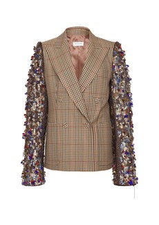 Dries Van Noten - Beaume Beaded Wool-Blend Blazer - Brown - FR 34 - Moda Operandi