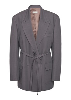 Dries Van Noten - Bless Oversized Wool-Blend Blazer - Grey - XS - Moda Operandi