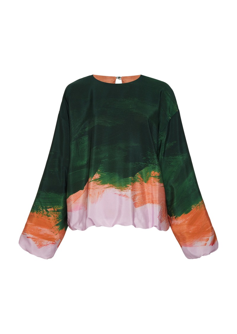 Dries Van Noten - Capo Printed Silk-Blend Top - Multi - FR 36 - Moda Operandi