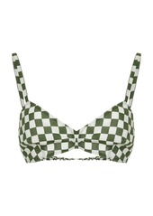 Dries Van Noten - Centina Checkered Knit Bra Top - Green - FR 36 - Moda Operandi