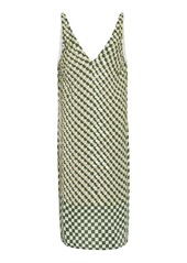 Dries Van Noten - Debbie Sequined Checkered Crepe Midi Dress - Green - FR 34 - Moda Operandi
