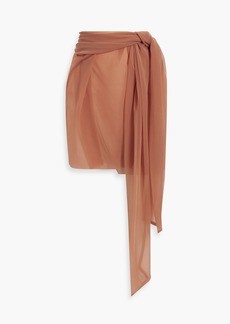 Dries Van Noten - Draped chiffon mini skirt - Pink - FR 36