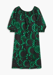Dries Van Noten - Printed cotton-poplin dress - Green - XS