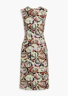 Dries Van Noten - Floral-print ponte midi dress - Multicolor - FR 40
