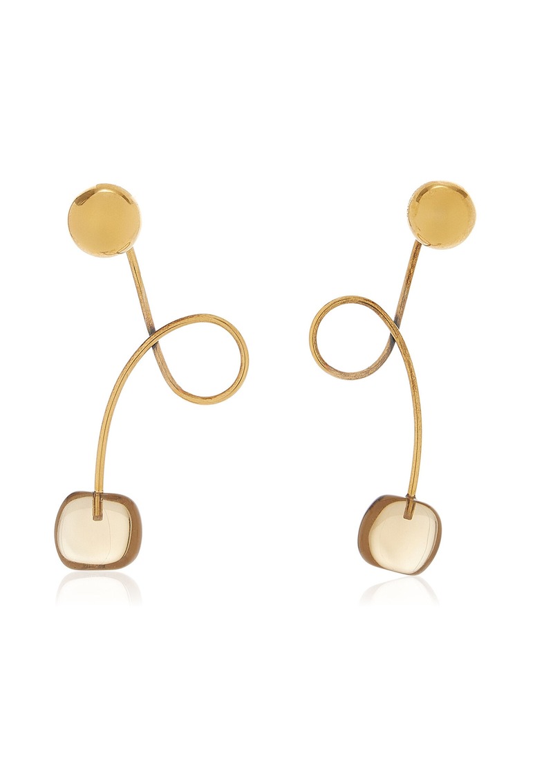 Dries Van Noten - Gold-Plated Earrings - Brown - OS - Moda Operandi - Gifts For Her