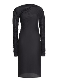 Dries Van Noten - Hoan Ruched Jersey Mini Dress - Black - XS - Moda Operandi