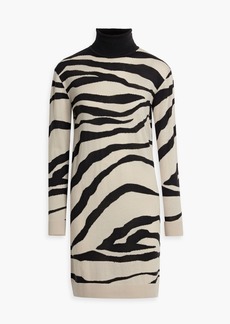 Dries Van Noten - Jacquard-knit merino wool turtleneck sweater - Animal print - L