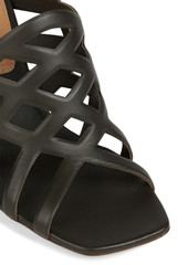 Dries Van Noten - Laser-cut leather slingback sandals - Gray - EU 39