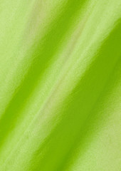 Dries Van Noten - Lattice-trimmed neon silk-charmeuse slip dress - Green - FR 44