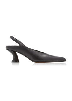 Dries Van Noten - Leather Slingback Pumps - Black - IT 38 - Moda Operandi