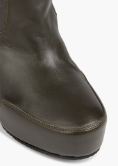 Dries Van Noten - Leather wedge knee boots - Green - EU 39