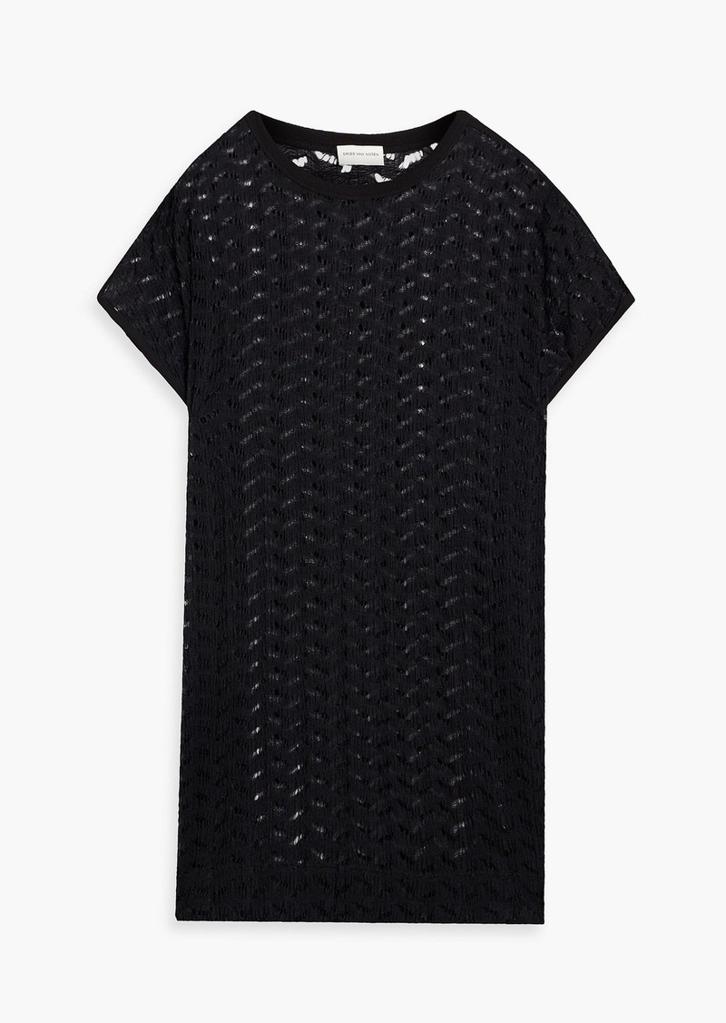 Dries Van Noten - Open-knit T-shirt - Black - L