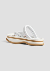 Dries Van Noten - Padded leather platform sandals - White - EU 35