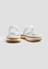 Dries Van Noten - Padded leather platform sandals - White - EU 35