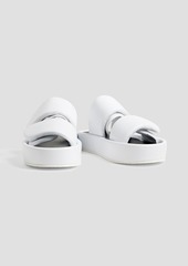 Dries Van Noten - Padded leather platform sandals - White - EU 36