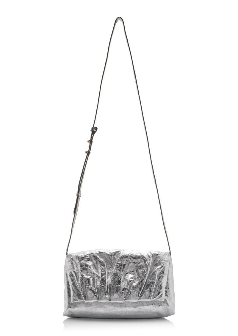 Dries Van Noten - Pillow Metallic Leather Clutch - Silver - OS - Moda Operandi